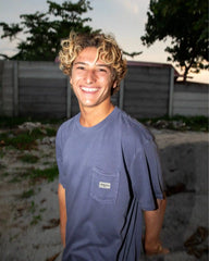 Essential Pocket Wave Washed Premium Short Sleeve T-Shirt - Graystone