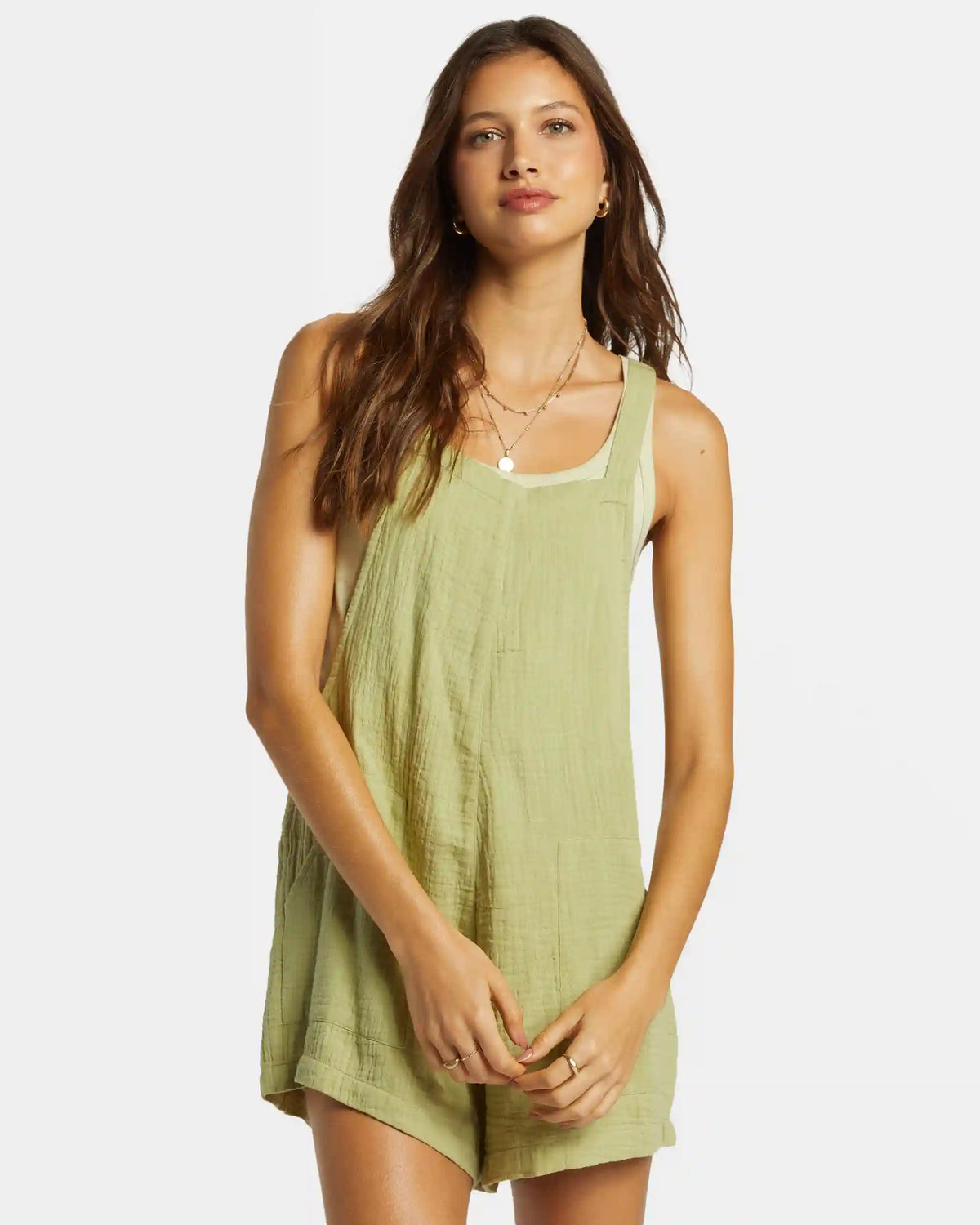 Beach Crush Romper - Avocado