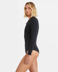 Salty Dayz Natural Flatlock Long Sleeve Springsuit - Black