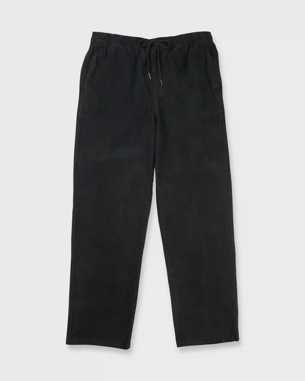 Larry Elastic Waist Corduroy Pants - Washed Black