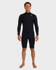 2/2mm Furnace Revo Chest Zip Long Sleeve Springsuit - Black