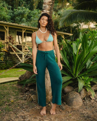Summery Nights Sweaterpants - Spruce Green