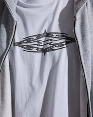 Tribal Diamonds Short Sleeve Knit T-Shirt - White