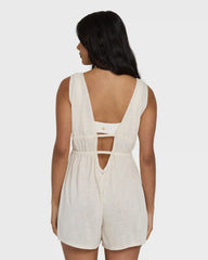 Golden Sun Romper - White Cap