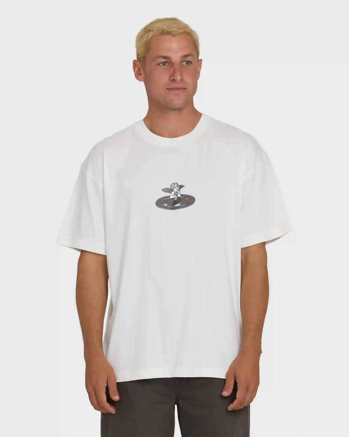 Bad Dog Cherub OG Knit Short Sleeve T-Shirt - Off White