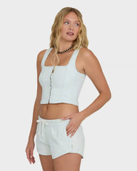 June Saltwashed Tank Top - Clearwater
