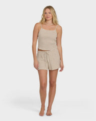Easy Livin Knit Shorts - Brown Stone