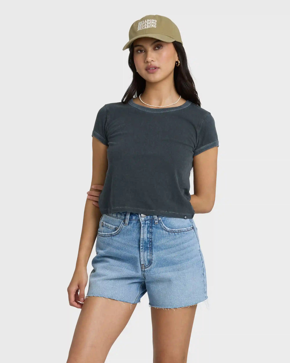 Riley Cut-Off Denim Shorts - Faded Indigo Fray