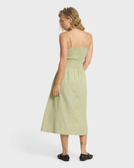 Hidden Cove Midi Dress - Smoke Green