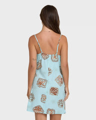 Tidal Crush Mini Dress - Clearwater