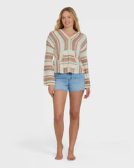 Baja Beach Hooded Sweater - Sugar Almond