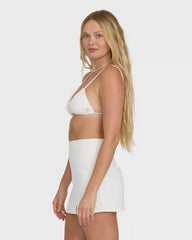 Wave Washed Mini Skirt - Salt Crystal