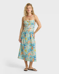 Palm Grove Midi Dress - Dream Blue