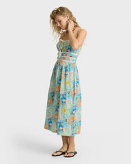 Palm Grove Midi Dress - Dream Blue