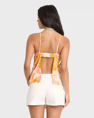 Floral Trippin Tank Top - Salt Crystal