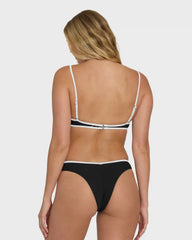 Tanlines Bound V Hike Bikini Bottoms - Black Pebble