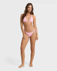 Summer Hi Tie-Side Tanga Skimpy Bikini Bottoms - Pink Sand