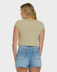 Daily Tee YD Short Sleeve Knit T-Shirt - Cactus