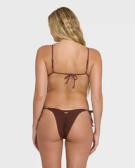 Twisted Tides Tie-Side Dippi Skimpy Bikini Bottoms - Espresso
