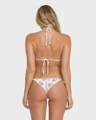 Sandy Shells Tie-Side Tanga Bikini Bottoms - Salt Crystal