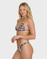 Stay Grounded Ceci Triangle Bikini Top - Brown Stone