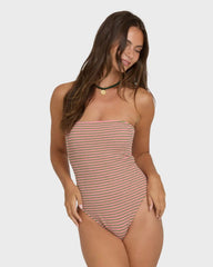 Summer Hi Yarn-Dyed Tully One Piece Swimsuit - Cedar