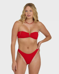 Rising Tide Skimpy Hike Bikini Bottoms - Fiesta Red