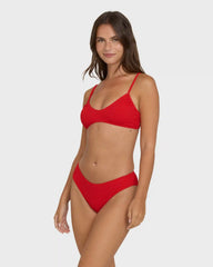 Rising Tide Bondi Medium Bikini Bottoms - Fiesta Red