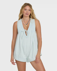 June Saltwashed Romper - Clearwater