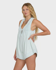 June Saltwashed Romper - Clearwater
