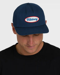 Caution Snapback Hat - Dark Denim