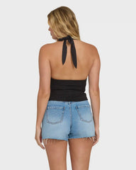Sunny Sometimes Solid Tank Top - Black Sands