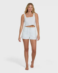 Wanderer Seersucker Stripe Woven Shorts - Clearwater