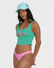 Hibiscus Minds Tank Top - Green Tropics