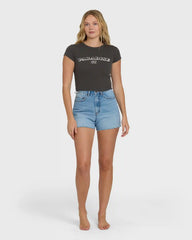Off We Go Short Sleeve Knit T-Shirt - Off Black