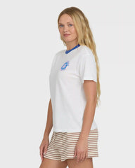 Sun Echoes Short Sleeve Cotton Graphic T-Shirt - Salt Crystal