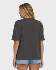 Natural Collection Short Sleeve Knit T-Shirt - Off Black