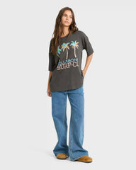 Found in Paradise Short Sleeve Knit T-Shirt - Off Black