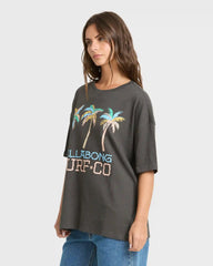Found in Paradise Short Sleeve Knit T-Shirt - Off Black