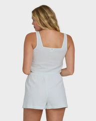 Open Skies Woven Tank Top - Clearwater