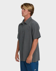 A/Div Surftrek Perforated Short Sleeve Woven Shirt - Carbon