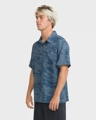 Adventure Division Surftrek Perforated Short Sleeve Woven Shirt - China Blue