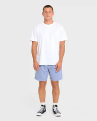 San O Layback Linen Shorts - Blue Heather
