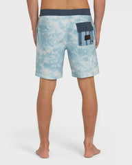 True North Garage Lo Tide 18" Boardshorts - Blue Fog