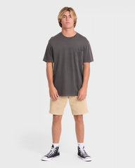 Essential Wave Washed Premium Short Sleeve Pocket Tee - Raven