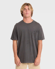 Essential Wave Washed Premium Short Sleeve Pocket Tee - Raven