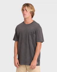 Essential Wave Washed Premium Short Sleeve Pocket Tee - Raven