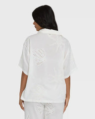 Beach Livin Woven Shirt - Salt Crystal