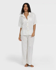 Beach Livin Woven Shirt - Salt Crystal