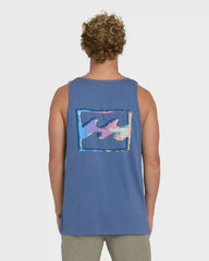 Crayon Wave Premium Tank Top - Blue Horizon